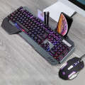 618 Internet Cafe Game Manipulator Keyboard and Mouse Set, Cable Length: 1.6m(Black)