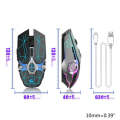 FREEDOM-WOLF X13 2400 DPI 6 Keys Wireless Charging Silent Water-cooled Luminous Mechanical Gaming...