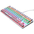 LEAVEN K550 87 Keys Green Shaft Gaming Athletic Office Notebook Punk Mechanical Keyboard, Cable L...
