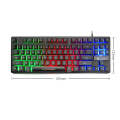 ZIYOULANG K16 87 Keys Colorful Mixed Light Gaming Notebook Manipulator Keyboard, Cable Length: 1.5m