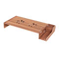 Elevated Wood Computer Monitor Stand Riser Laptop Shelf Desk Organizer with Keyboard Storage