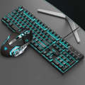 X-L SWAB GX50 Computer Manipulator Feel Wired Keyboard + Macro Programming Mouse, Color Black ...