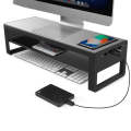Vaydeer Metal Display Increase Rack Multifunctional Usb Wireless Laptop Screen Stand, Style:L-Wir...