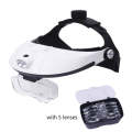 The Elderly Reading And Repairing Magnifying Glass With 2 LED Lamp Head-Mounted HD Magnifying Glass