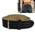 EADEN Cowhide Fitness Waist Protective Belt Squat Weightlifting Waist Support, Size:M(Black)