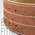EADEN Cowhide Fitness Waist Protective Belt Squat Weightlifting Waist Support, Size:M(Brown)