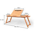 Folding Laptop Desk Bed Card Slot Lifting Type Lazy Computer Desk, Size: Large (72cm), Style:with...