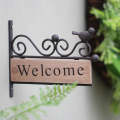 A20-AL1899  Country Pastoral Iron Birds Welcome Doorplate Wall Decoration Photography Props