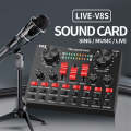V8S Sound Card Mobile Phone Computer Anchor Live K Song Recording Microphone, Specification: Engl...