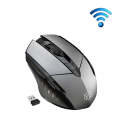 Inphic PM6 6 Keys 1000/1200/1600 DPI Home Gaming Wireless Mechanical Mouse, Colour: Gray Wireless...