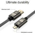 1m 8K UHD Micro HDMI to HDMI Nylon Braided Audio Video Cable