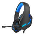 J10 Wired Gaming Headset Gaming Luminous Headset(Dark Blue)