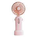 WT-F40 Household Outdoor Handheld Flip Fan Portable USB Retro Folding Desktop Fan(Coral Powder)