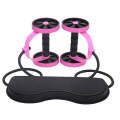 Multifunctional Abdominal Wheel Pull Rope Home Abdominal Training Fitness Equipment Pink