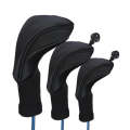 3 in 1 No.1 / No.3 / No.5 Clubs Protective Cover Golf Club Head Cover(Black)