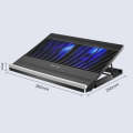 NUOXI T10 Laptop Radiator Multi-File Adjustment Aluminum Alloy Bracket(Silver)