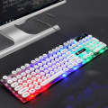 LIMEIDE GTX300 104 Keys Retro Round Key Cap USB Wired Mouse Keyboard, Cable Length: 1.4m, Colour:...