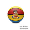 MILACHIC Rubber Material Wear-Resistant Basketball(8403 Number 4 (Red Yellow Blue))