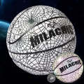 MILACHIC Number 7 Rainbow Reflective Cool Basketball(Gray 6736)