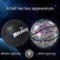 MILACHIC Number 7 Rainbow Reflective Cool Basketball(Spider Pattern 6735)