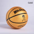 MILACHIC Number 1 Mini Rubber Hollow Glue Stretch Training Basketball(Gold)