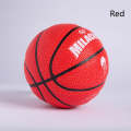 MILACHIC Number 1 Mini Rubber Hollow Glue Stretch Training Basketball(Red)