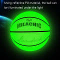 MILACHIC Number 7 Fluorescent Green Holographic Reflective Basketball