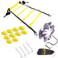 23 In 1 Football Training Agility Ladder + Logo Disc + Drag Umbrella Set( Yellow)