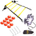 23 In 1 Football Training Agility Ladder + Logo Disc + Drag Umbrella Set(Orange)