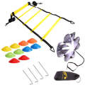 23 In 1 Football Training Agility Ladder + Logo Disc + Drag Umbrella Set(Mixed Color)