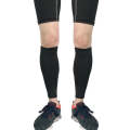 1 Pair Sports Breathable Compression Calf Sleeves Riding Running Protective Gear, Spec: M (Black)