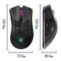K-Snake BM600 1600 DPI 7-keys Hollow Lightweight Wireless Charging RGB Colorful Gaming Mouse(Wire...