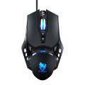 T-WOLF G530 USB Interface 7-Buttons 6400 DPI Wired Mouse Mechanical Gaming Macro Definition 4-Col...