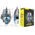 T-WOLF V10 USB Interface 7 Buttons 6400 DPI Gaming Wired Mouse Custom Macro Programming 4-Color B...