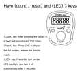 LED Luminous Electronic Counter with Sound Reminder Function After A Hundred, Random Colour Delivery