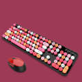 Mofii Sweet Wireless Keyboard And Mouse Set Girls Punk Keyboard Office Set, Colour: Lipstick Mixe...