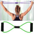 2 PCS Yoga Supplies 8-Word Tension Rope Tier Force Training To Make Chest Tube(Monochrome Green)