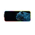 260x390x3mm F-01 Rubber Thermal Transfer RGB Luminous Non-Slip Mouse Pad(Ice Lend)