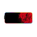 260x390x4mm F-01 Rubber Thermal Transfer RGB Luminous Non-Slip Mouse Pad(Red Fox)