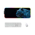 350x600x4mm F-01 Rubber Thermal Transfer RGB Luminous Non-Slip Mouse Pad(Ice Lend)