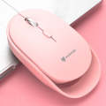 XUNSVFOX XYH60 1600 DPI 6-keys Charge Mute Wireless Mice, Colour: 2.4G+Bluetooth Pink
