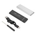 F018C M.2 NGFF To USB3.1 SSD Solid Aluminum Type-C Mobile Hard Drive Enclosure(Black)