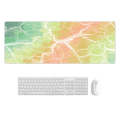 300x800x3mm Marbling Wear-Resistant Rubber Mouse Pad(Rainbow Marble)