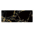 300x800x4mm Marbling Wear-Resistant Rubber Mouse Pad(Black Gold Marble)
