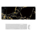 400x900x5mm Marbling Wear-Resistant Rubber Mouse Pad(Black Gold Marble)