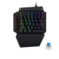 K700 44 Keys RGB Luminous Switchable Axis Gaming One-Handed Keyboard, Cable Length: 1m(Blue Shaft)