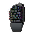 K700 44 Keys RGB Luminous Switchable Axis Gaming One-Handed Keyboard, Cable Length: 1m(Blue Shaft)