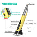 PR-A19 2.4GHz Wireless Charging Bluetooth Mouse Pen Type Shining Quiet Mouse(Yellow)