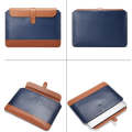 Horizontal Microfiber Color Matching Notebook Liner Bag, Style: Liner Bag  (Blue + Brown), Applic...