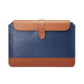 Horizontal Microfiber Color Matching Notebook Liner Bag, Style: Liner Bag  (Blue + Brown), Applic...